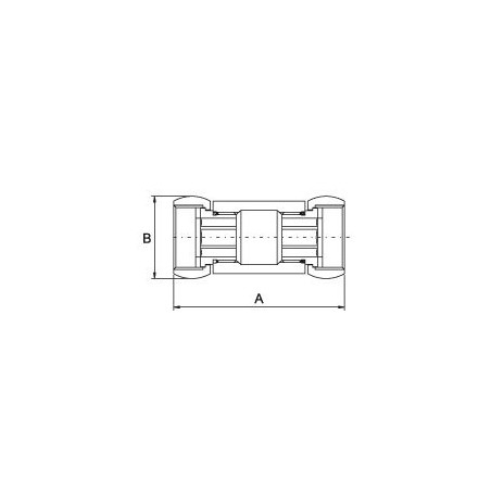 Sirge ühenduspistik kroom (läikiv) PROFACTOR 3/4"x 3/4"" vabade mutritega