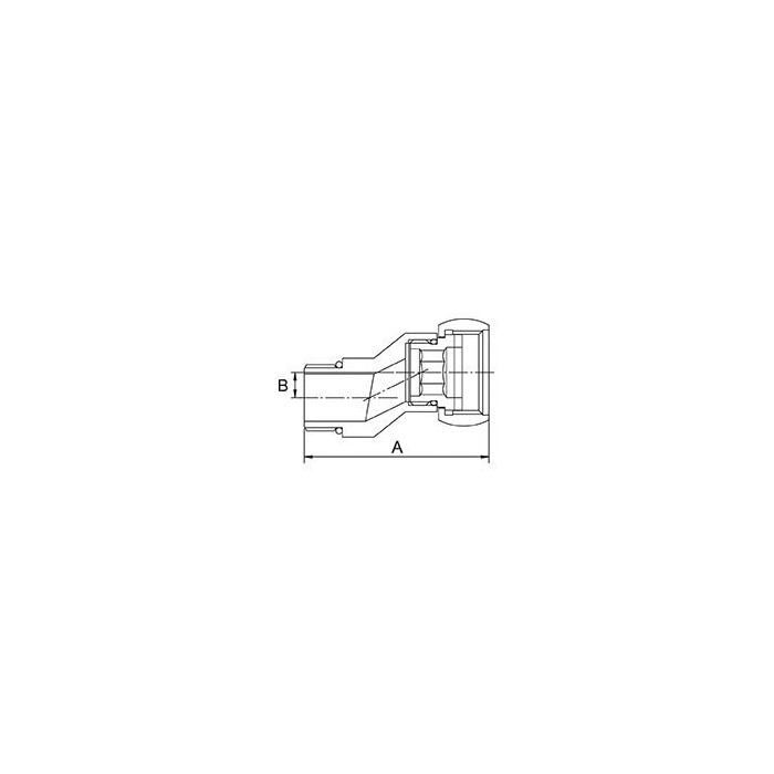 Eccentric connection connection chrome (glossy) PROFACTOR 3/4"x 1/2"" with free nut MF