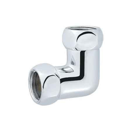 Nurgaühenduse pistik kroom (läikiv) PROFACTOR 3/4"x 1/2"" vabade mutritega