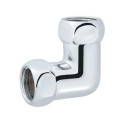 Corner connection connector chrome (glossy) PROFACTOR 3/4"x 1/2"" with free nuts