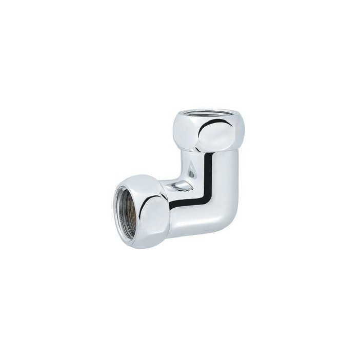 Nurgaühenduse pistik kroom (läikiv) PROFACTOR 1"x 1/2"" vabade mutritega