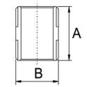 Sirge ühenduspistik kroom (läikiv) PROFACTOR 1/2"x 1/2""