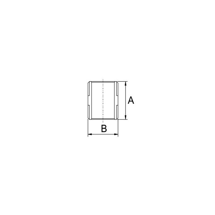Straight connection connector chrome (glossy) PROFACTOR 1/2"x 1/2""