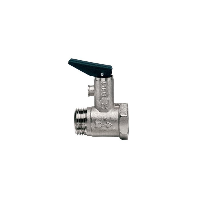 Safety-check valve for water heater GENERAL DETAILS 1/2"" 8 bar, with knob