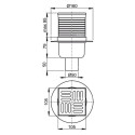 Stairway vertical ALCA PLAST APV32 with a "dry" siphon