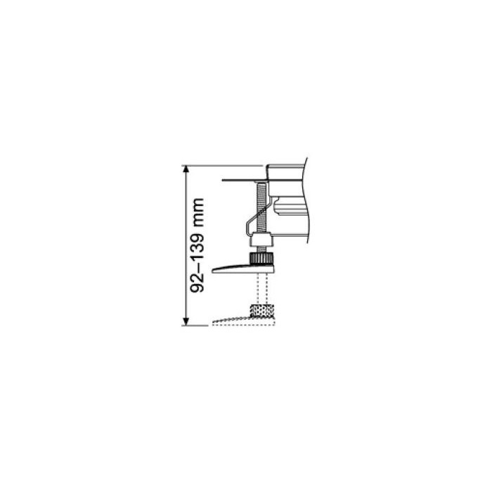 Montāžas kājas ar skaņu slāpējošu blīvi TECEdrainline 92-139 mm