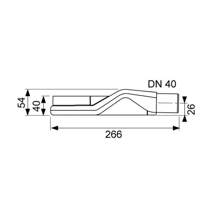 Super-gel siphons TECEdrainline DN 40 horizontal
