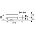 Zema sifoonid TECEdrainline DN 50 horisontaalne
