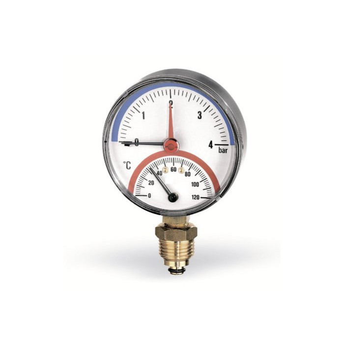 Termomanomeetri tipud VATT 80 mm, 0-120 ° C, 0-6 bar