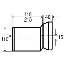 WC (WC) ekstsentriline ühendus VIEGA, 150 mm
