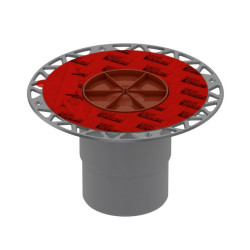 Ladder vertical TECEdrainpoint S DN 100 with "dry" siphon