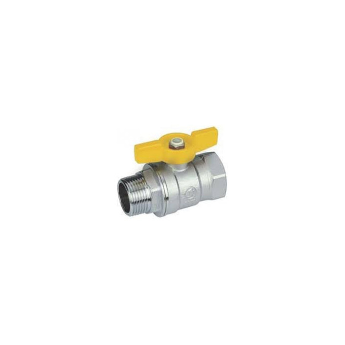 Ball valve for gas GIACOMINI 1/2"" v/outward. Short Handles