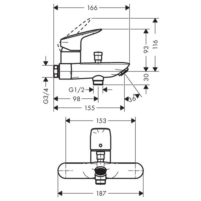 Baths - shower faucet HANSGROHE Logis, 71430000