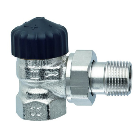Thermostatinis vožtuvas be išankstinio nustatymo TA HYDRONICS 1/2"", kampinis