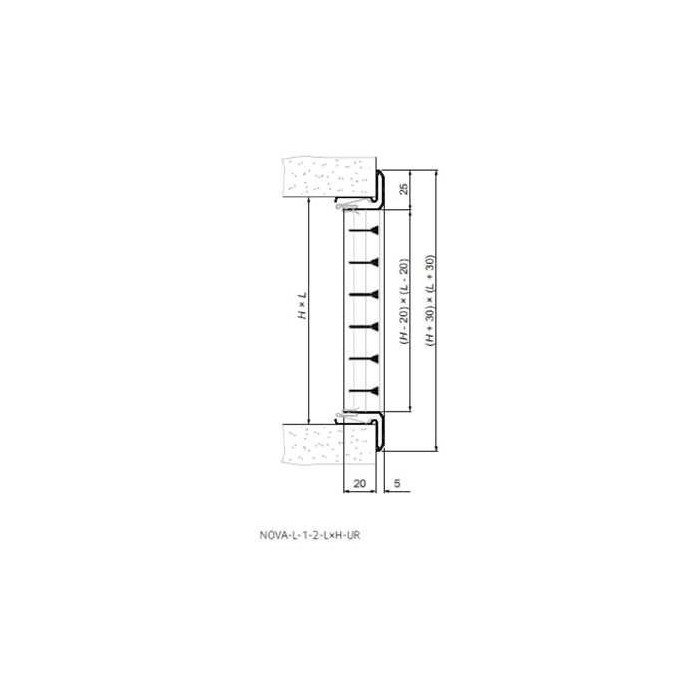 Grill SYSTEMAIR 300 x 150, Nova-L-1-2