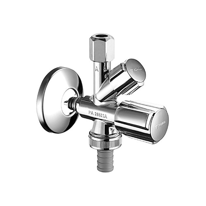 Stūra kombinētais vārsts SCHELL Comfort 1/2" x 3/4" x 1/2"