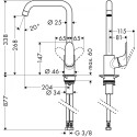 Faucet kitchen-sink high lever HANSGROHE Focus, 31820000
