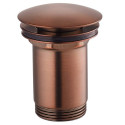 Bottom valve Click Clack OMNIRES with overflow, antique-copper