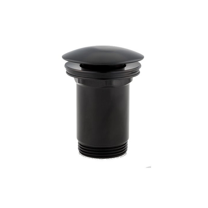 Bottom valve Click Clack OMNIRES with overflows, black