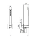 Shower sets ALPI Una18 white / black / nikel