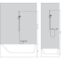 Термостат HANSGROHE Ecostat Select с душевой подставкой 90 см Raindance Select S, 27037000