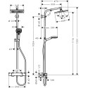 Termostaatne vihmadušisüsteem HANSGROHE Crometta E 240 1jet, 27271000