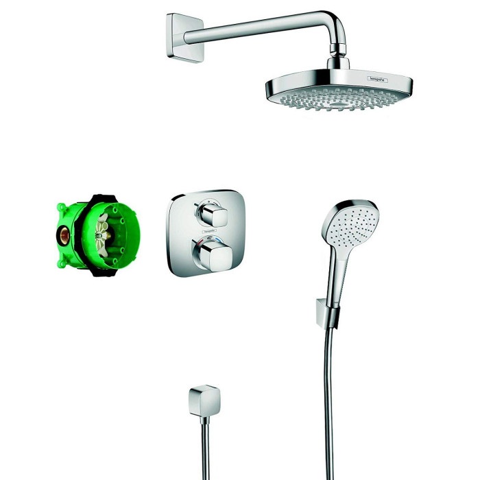 Pirmssienas termostata dušas komplekts HANSGROHE Croma Select E 180, 27294000