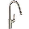 Virtuves (izlietnes) jaucējkrāns ar ievelkamu knābi HANSGROHE Focus, 31815800