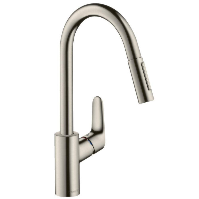 Köögi (valamu) kraan sissetõmmatava nokaga HANSGROHE Focus, 31815800