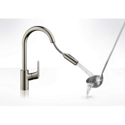 Virtuvė (plautuvės) maišytuvas su ištraukiamu snapu HANSGROHE Focus, 31815800