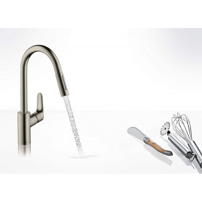 Смеситель для кухни (мойки) с выдвижным клювом HANSGROHE Focus, 31815800