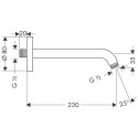 Тембр душа в стенах HANSGROHE 23 см, 27412000