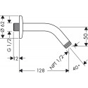 Dušiaeg seintes HANSGROHE 12,8 cm, 27411000
