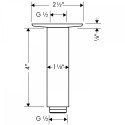 Держатель для душа потолочный HANSGROHE 10 см, 27479000