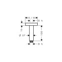 Shower holder from the ceiling HANSGROHE 10 cm, 27467000
