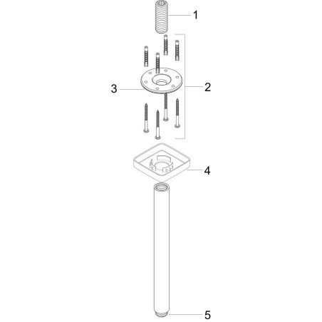 Dušo laikiklis iš lubų HANSGROHE 30 cm, 27388000