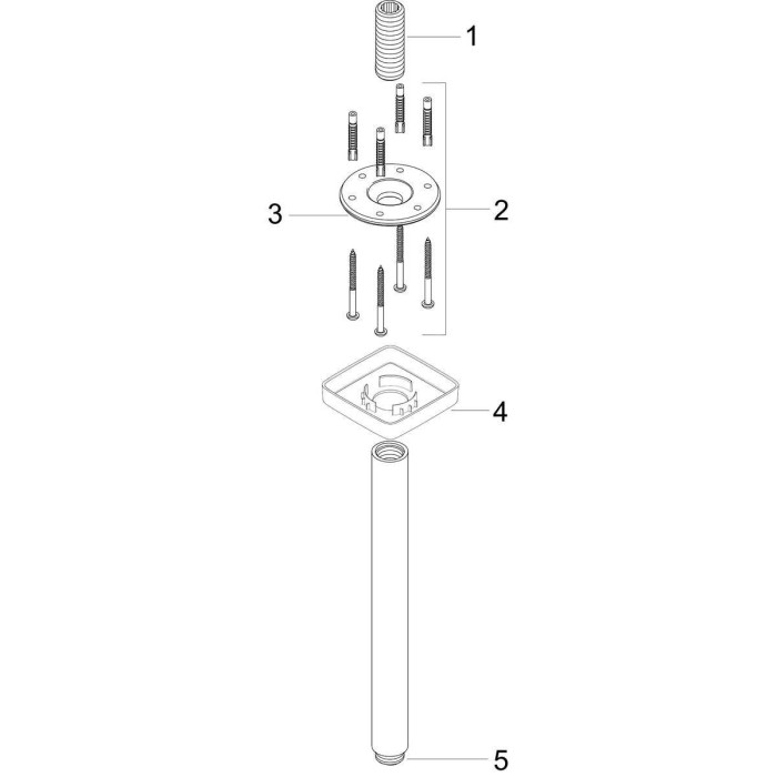 Shower holder from the ceiling HANSGROHE 30 cm, 27388000