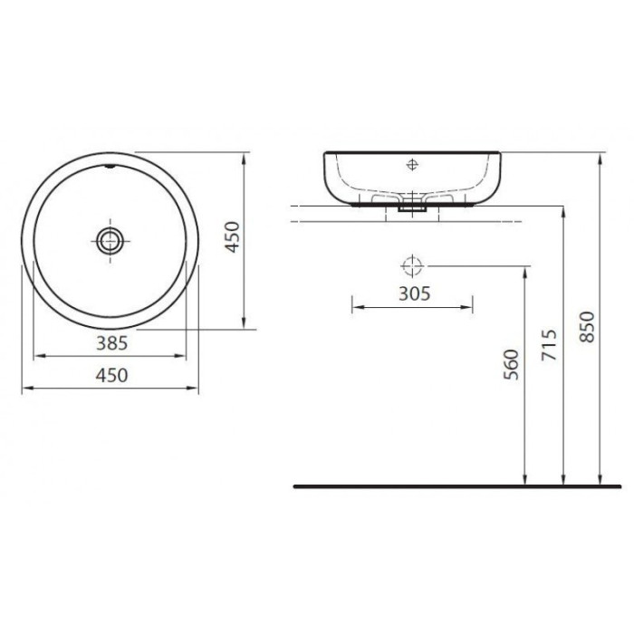 Izlietne būvniecības stadijā KOLO Ego 45 cm