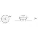 Встраиваемый умывальник из каменной массы PAA Round On Silk, белый, 410 мм