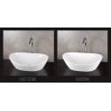 Stoneware built-in washbasin PAA Amore Silk, white, 600 x 370 mm
