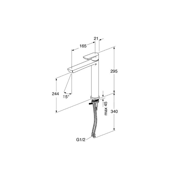 Faucet for washbasin GUSTAVSBERG Estetic, black