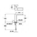 Washbasin faucet - waterfall TEKA Formentera, chrome-plated