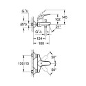 Смеситель для ванн - смеситель для душа GROHE EuroEco, 32743000