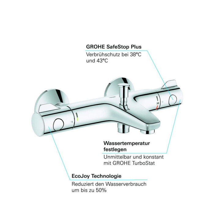 Termostaatvannisegisti - dušš GROHE Grohtherm 800 Uus