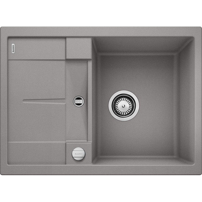 Keramikas (granīta) izlietne BLANCO METRA 45 S Compact, 68x50 cm, Alumīnija metāls