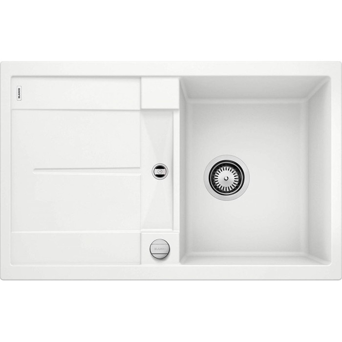Мойка из керамогранита (гранит) BLANCO METRA 45 S, 78x50 см, Белый