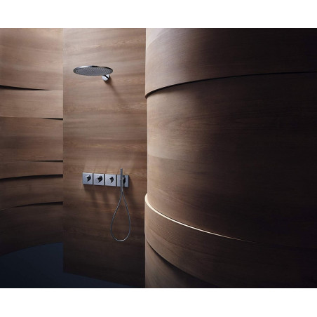 Stacionāra dušas galva ar kronšteinu no sienas HANSGROHE AXOR OHS 1jet 350 mm