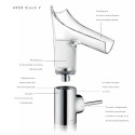 Izlietnes jaucējkrāns HANSGROHE AXOR Starck V 140, 12112000