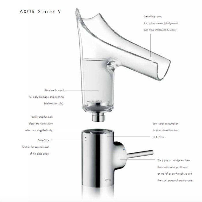 Praustuvo maišytuvas HANSGROHE AXOR Starck V 220, 12114000