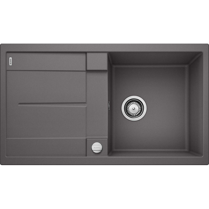 Мойка из керамогранита BLANCO METRA 5 S, 86x50 см, Серый камень
